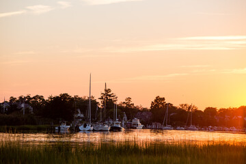 Lewes Rehoboth Canal at sunset © Kathleen