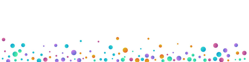 Color Polka Effect Vector Panoramic Background.