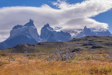 Obraz premium Cuernos del Paine mountains. Torres del Paine national park.