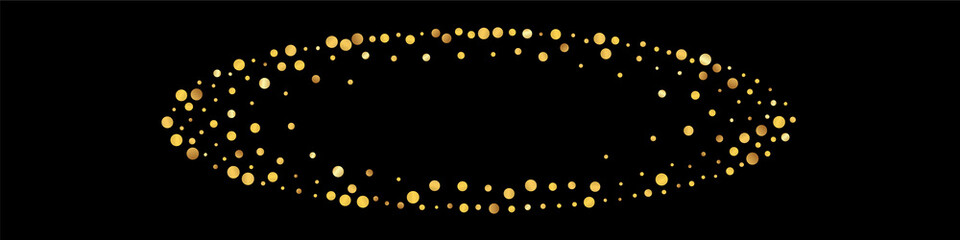 Gold Round Bridal Vector Panoramic Black