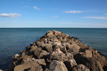 rocks and sea