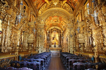 Interior of Sao Francisco da Penitencia Church, Rio de Janeiro, Brazil