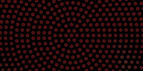 Dark Green, Red vector background with occult symbols.