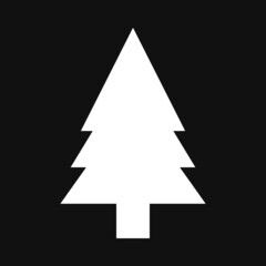 Christmass tree icon on grey background