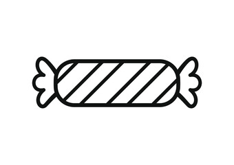 Candy cartoon line art clipart. Simple outline vector illustration design