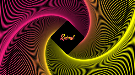 Hypnotic spiral. Swirl hypnotize spirals, vertigo geometric illusion and rotating stripes round pattern vector illustration