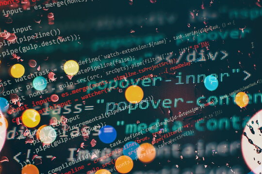 Website development. Developer working on web sites codes in office.