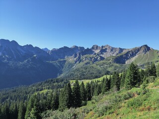 Fototapeta na wymiar Bayrische Alpen Panorama