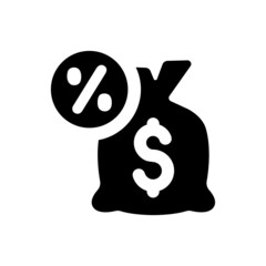 Loan interest rate icon