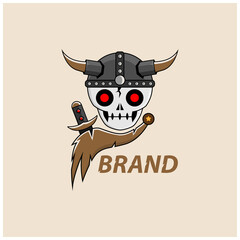 nice skull vector graphic illustration for mascot logo...