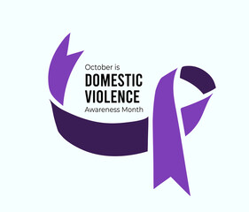Domestic Violence Awareness Month. Vector illustration