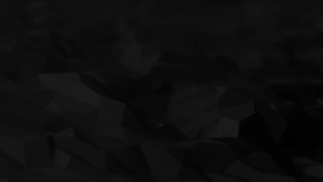 3d lowpoly black pattern wavy animated background seamless looping animation 