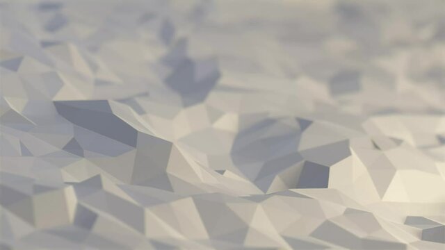 3d lowpoly bright white pattern wavy animated background seamless looping animation 