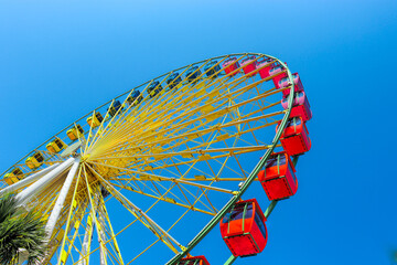 Multi color fly wheel on a sunny day, Myrtle Beach, SC