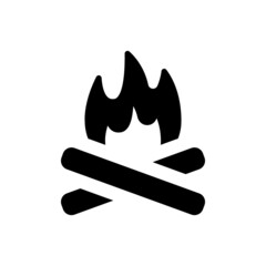 Camp fire icon