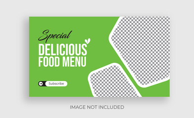 food youtube thumbnail template design