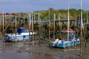 chenal et bateaux dans le bassin d'Arcachon
