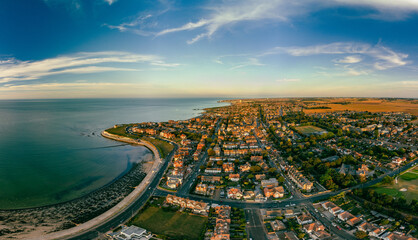 Aerial view of Westgate on Sea, Margate, Kent, UK
