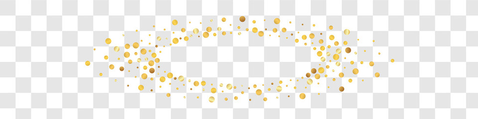 Golden Round Happy Vector Panoramic Transparent