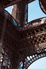 Detail of the interior of the Eiffel tower