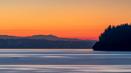 sunrise over the cascades