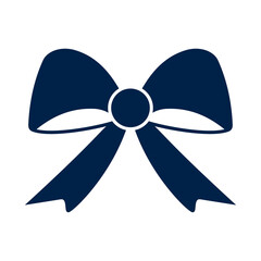 Bow ribbon icon logo template isolated on white background.
