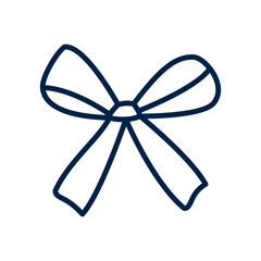 Bow ribbon icon logo template isolated on white background.