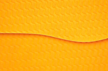 Fototapeta premium Abstract layer curve orange color paper texture background