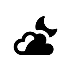 Cloud moon icon