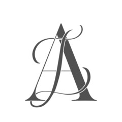 ai,ia, monogram logo. Calligraphic signature icon. Wedding Logo Monogram. modern monogram symbol. Couples logo for wedding