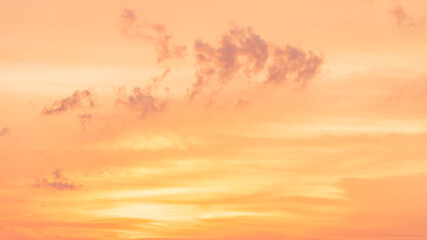 sunset sky with orange sunlight clouds