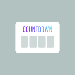 Countdown social media instagram sticker, template icon, user interface question button stories social media design, vector illustration