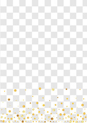 Golden Confetti Vector Transparent Background.