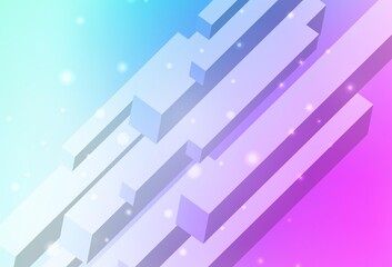 Fototapeta premium Light Pink, Blue vector template with rhombus.