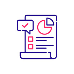 Reports vector 2 colour icon style illustration. EPS 10 file