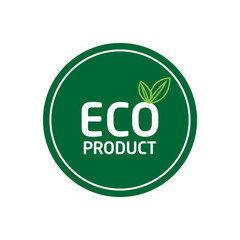 Fototapeta premium Eco product green vector label