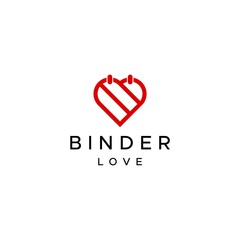 Clean and unique logo combination of book binder and love icon.
EPS 10, Vector.