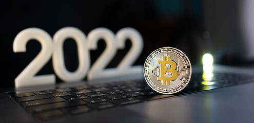 Close up cryptocurrency.Wallet coins more popular in global business economics and financial markets.