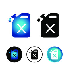 Abstract Fuel Can Icon Set