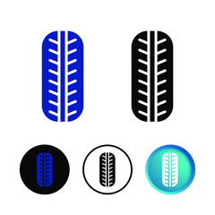 Abstract Front Wheel Icon Set