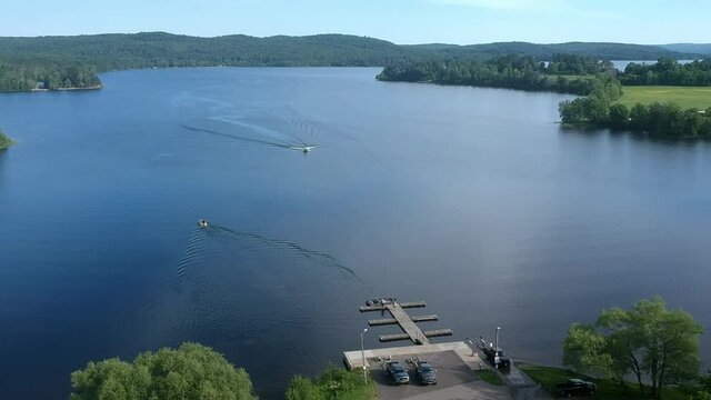 a lake on a sunny summer day