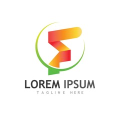 F Letter vector icon