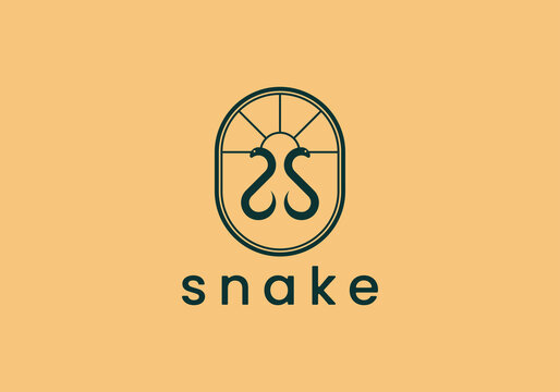 snake logo, community logo, reptile, vintage snake, snake vector, python logo
