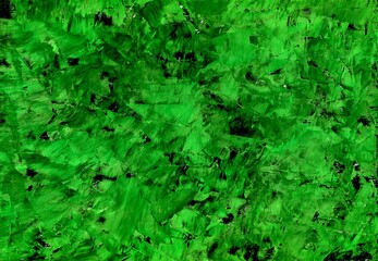 Bright Decorative Abstract, Light Green Color on A Black Plaster Background, Artistic Rough Stylized Banner Texture With Space For Insertion