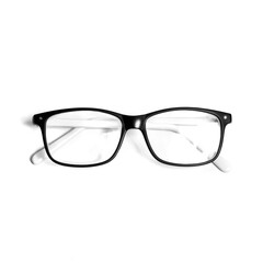 glasses on white background