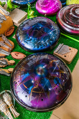 Exhibition and sale of unusual musical instruments - tank drum or glucophone