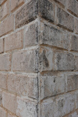 old stone block wall corner