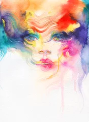 Gardinen watercolor painting. fantasy female portrait. illustration.   © Anna Ismagilova