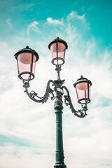Fototapeta na wymiar vintage streetlamp in venice