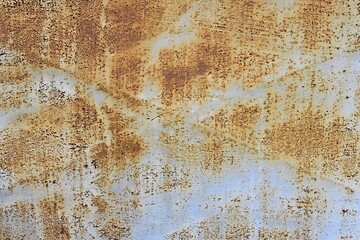 Abstract background of old rusty dirty metal plate. Attractive wallpaper design.